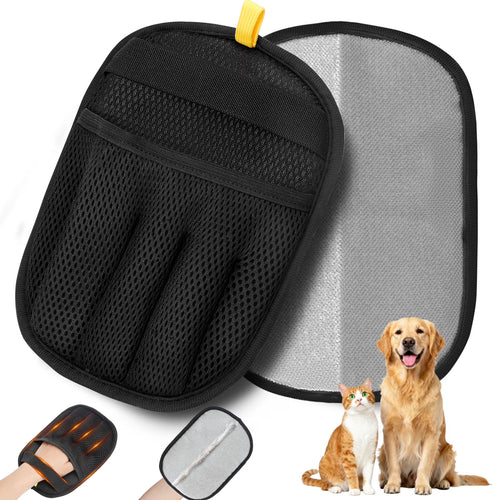 2 Pack Pet Hair Removal Glove, Newly Upgraded Reusable Electrostatic Pet Hair Gloves for Dogs & Cats, Magic Brush Pet Hair Remover Tool for Carpet, Couch, Furniture
